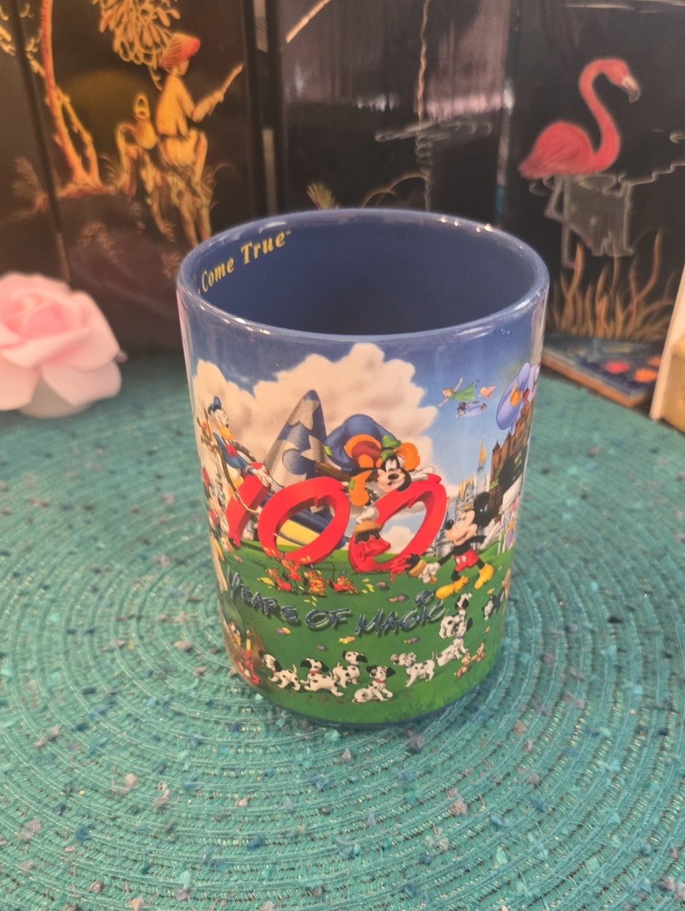 Disney Blue and Green 100th Anniversary Ceramic Mug